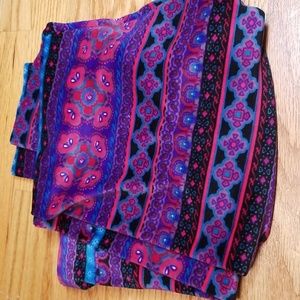 Velour Print Leggings